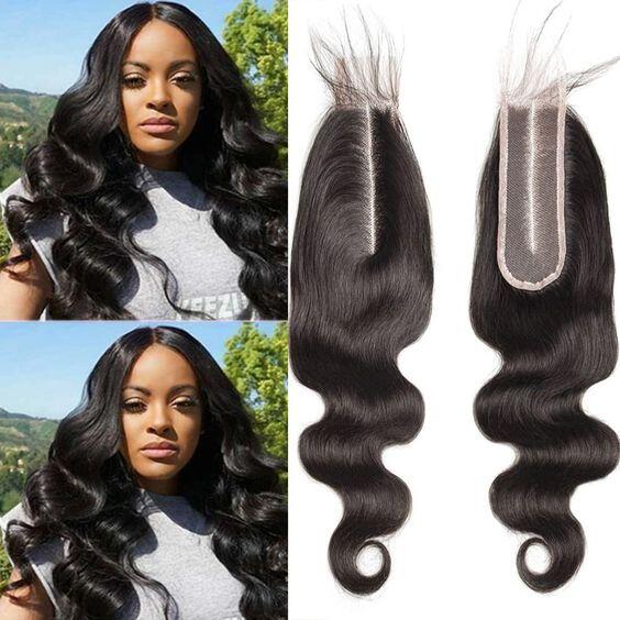 Virgin Human Hair Double Drawn 2x6 Transparent Lace  Closure - 图片 2